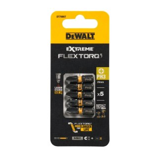 KOŃCÓWKI WKRĘTARSKIE EXTREME IMPACT® TORSION PH3/25 MM (OPAK. 5 SZT.) DEWALT DT7995T-QZ