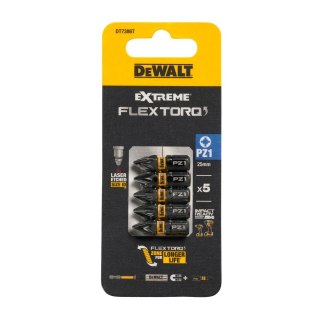KOŃCÓWKI WKRĘTARSKIE EXTREME IMPACT® TORSION PZ1/25 MM (OPAK. 5 SZT.) DEWALT DT7386T-QZ