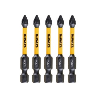KOŃCÓWKI WKRĘTARSKIE EXTREME IMPACT® TORSION PZ1/50 MM (OPAK. 5 SZT.) DEWALT DT7390T-QZ
