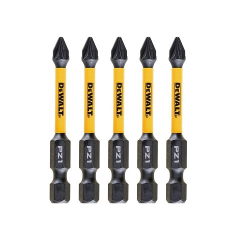 KOŃCÓWKI WKRĘTARSKIE EXTREME IMPACT® TORSION PZ1/50 MM (OPAK. 5 SZT.) DEWALT DT7390T-QZ