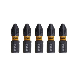 KOŃCÓWKI WKRĘTARSKIE EXTREME IMPACT® TORSION PZ2/25 MM (OPAK. 5 SZT.) DEWALT DT7387T-QZ