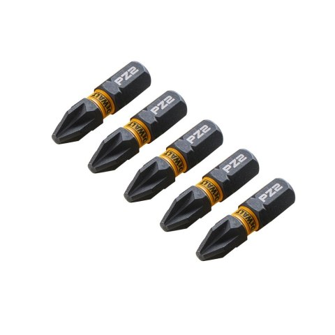 KOŃCÓWKI WKRĘTARSKIE EXTREME IMPACT® TORSION PZ2/25 MM (OPAK. 5 SZT.) DEWALT DT7387T-QZ