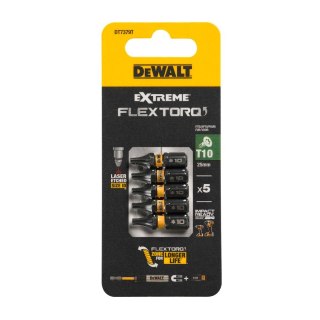KOŃCÓWKI WKRĘTARSKIE EXTREME IMPACT® TORSION T10/25 MM (OPAK. 5 SZT.) DEWALT DT7379T-QZ