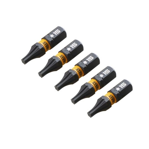 KOŃCÓWKI WKRĘTARSKIE EXTREME IMPACT® TORSION T15/25 MM (OPAK. 5 SZT.) DEWALT DT7380T-QZ