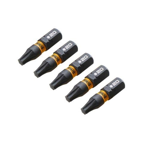 KOŃCÓWKI WKRĘTARSKIE EXTREME IMPACT® TORSION T20/25 MM (OPAK. 5 SZT.) DEWALT DT7381T-QZ