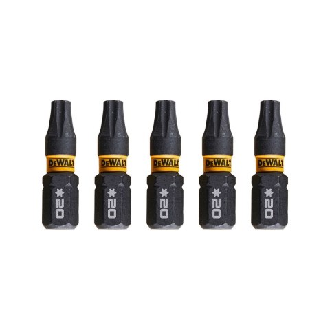 KOŃCÓWKI WKRĘTARSKIE EXTREME IMPACT® TORSION T20/25 MM (OPAK. 5 SZT.) DEWALT DT7381T-QZ