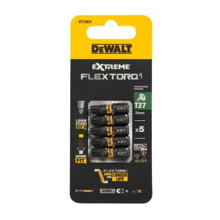 KOŃCÓWKI WKRĘTARSKIE EXTREME IMPACT® TORSION T27/25 MM (OPAK. 5 SZT.) DEWALT DT7383T-QZ