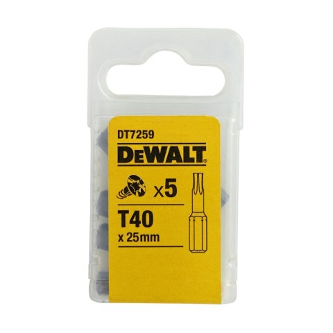 KOŃCÓWKI WKRĘTARSKIE T40/25 MM (OPAK. 5 SZT.) DEWALT DT7259-QZ