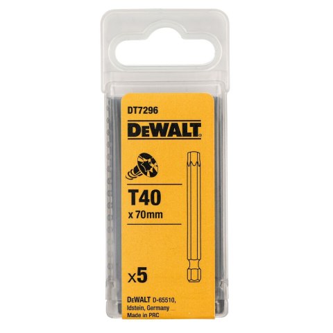 KOŃCÓWKI WKRĘTARSKIE TORX® 70MM T40 DEWALT DT7296-QZ