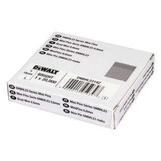 MINI PIN DO GWOZDZIARKI 23GA 18MM 20M DEWALT DNBHL2318Z