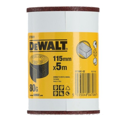PAPIER ŚCIER.W ROLK.5MX115MM, GR.80 DEWALT DT3581-QZ
