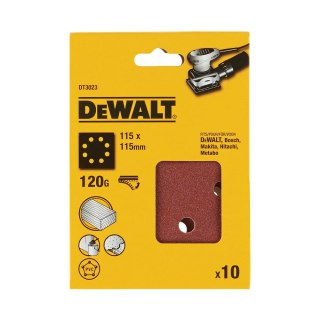 PAPIER ŚCIERNY 115X115MM RZEP GR.120 DEWALT DT3023-QZ