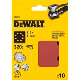 PAPIER ŚCIERNY 115X115MM RZEP GR.320 DEWALT DT3026-QZ