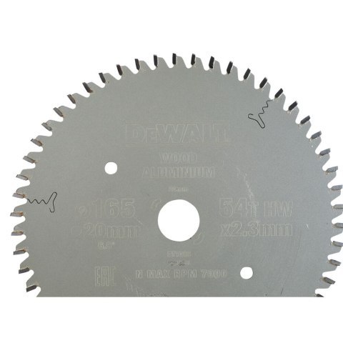 PIŁA DO ZAGŁ.165MM,54ZĘB. 2.2MM,-5 ATB DEWALT DT1088-QZ