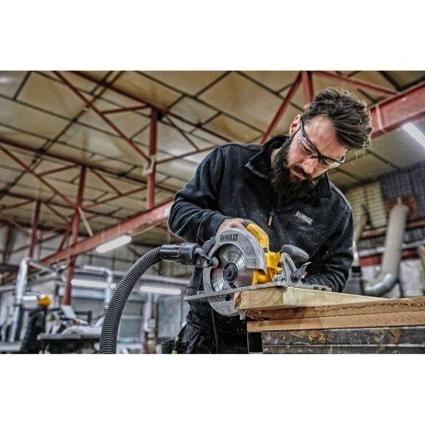 PILARKA TARCZOWA 190 MM DO STOSOWANIA Z SZYNAMI PROWADZĄCYMI DEWALT DWE576K-QS