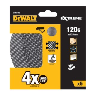 SIATKA ŚCIERNA ŚR.125 MM GR 120 DEWALT DTM3105-QZ