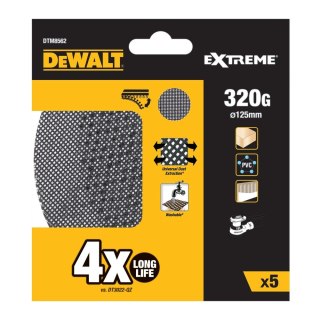SIATKA ŚCIERNA ŚR.125 MM GR 320 DEWALT DTM8562-QZ