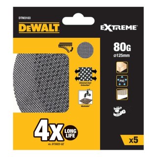 SIATKA ŚCIERNA ŚR.125 MM GR 80 DEWALT DTM3103-QZ
