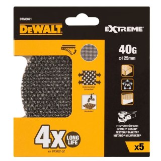 SIATKA ŚCIERNA ŚR.125 MM R 40 DEWALT DTM8671-QZ