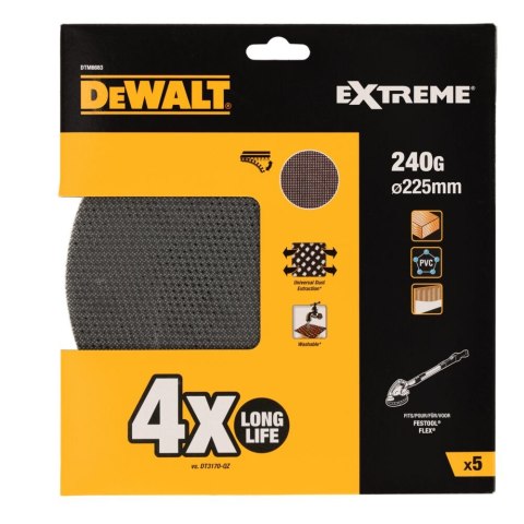 SIATKA ŚCIERNA ŚR.225 MM GR 240 DEWALT DTM8683-QZ