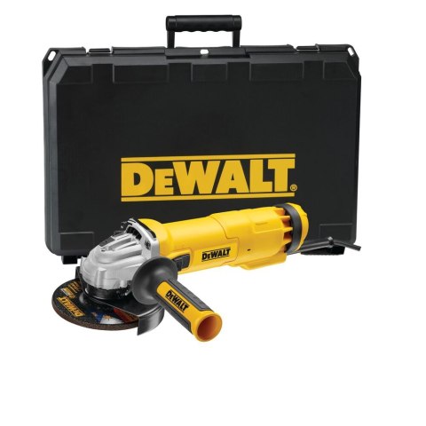 SZLIFIERKA KĄTOWA 125 MM, 1400W, WŁĄCZNIK SUWAKOWY, KUFER DEWALT DWE4237K-QS