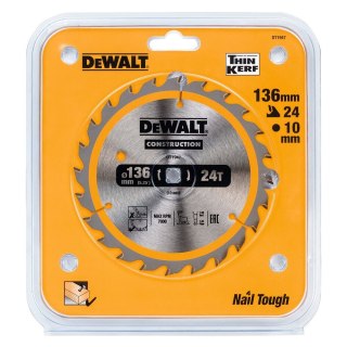 TARCZA 136X10MM 24T DC DEWALT DT1947-QZ