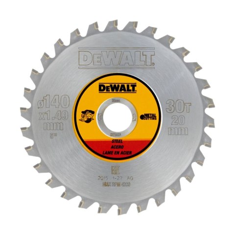 TARCZA 140X20 30T STEEL CORDLESS DEWALT DT1923-QZ