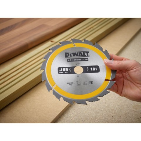 TARCZA 165X20MM 18T AC DEWALT DT1933-QZ