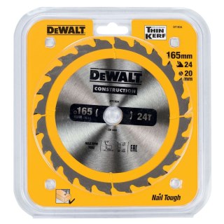 TARCZA 165X20MM 24T AC DEWALT DT1934-QZ