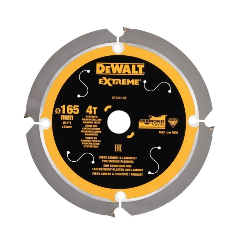 TARCZA 165X20MM X4T DEWALT DT1471-QZ