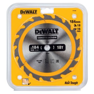 TARCZA 184X16MM 18T AC DEWALT DT1938-QZ