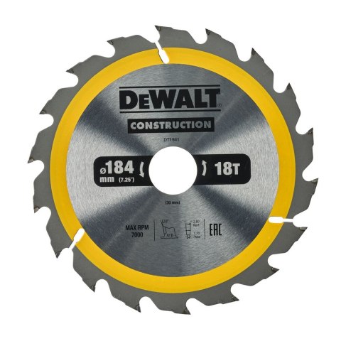 TARCZA 184X30MM 18T AC DEWALT DT1941-QZ