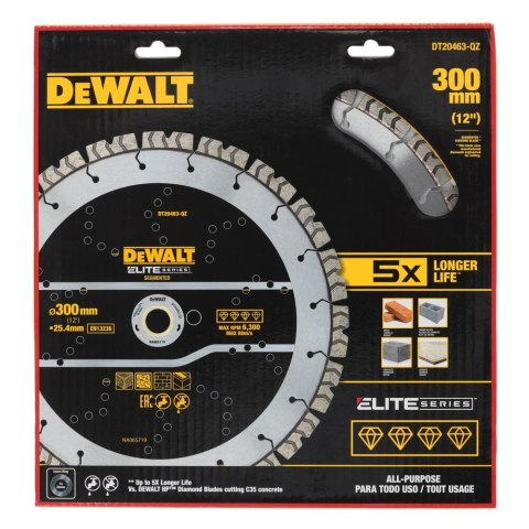 TARCZA 300MM ELITE ZAST. OGÓLNE DEWALT DT20463-QZ