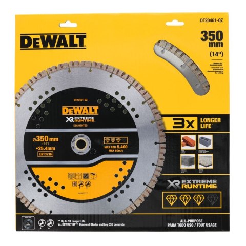 TARCZA 350MM EXTREME RUNTIME ZAST OGÓLNE DEWALT DT20461-QZ