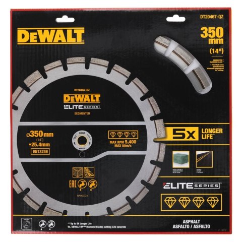TARCZA 350MM ELITE DO ASFALTU/BETONU DEWALT DT20467-QZ