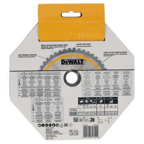 TARCZA CSB DO DCS383 184MMX20MMX48T DEWALT DT1044-QZ