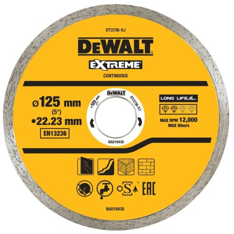 TARCZA DIAM.125X22.2MM, 1.6MM DEWALT DT3736-XJ