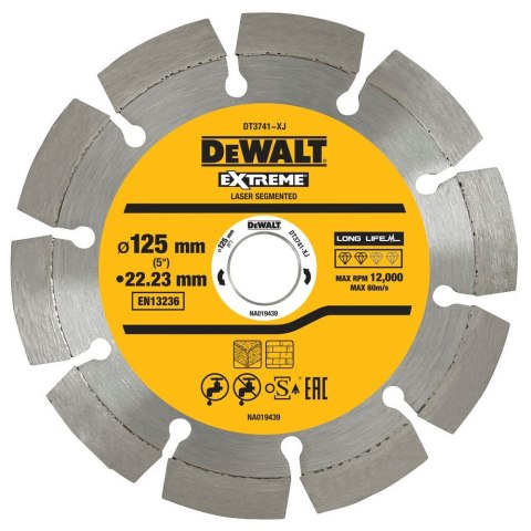 TARCZA DIAM.125X22.2MM, 2MM DEWALT DT3741-XJ