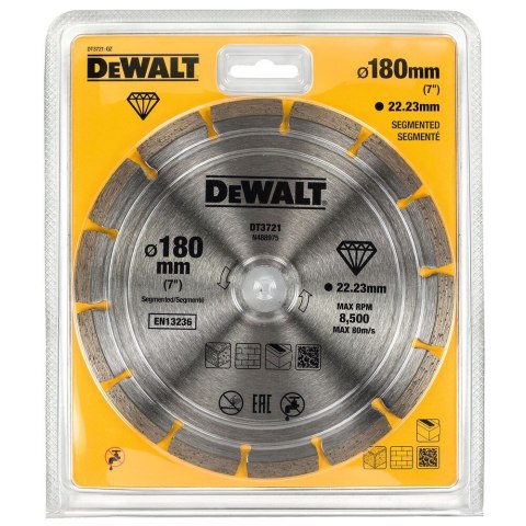 TARCZA DIAM.180X22.2MM, 2.1MM DEWALT DT3721-QZ