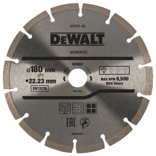 TARCZA DIAM.180X22.2MM, 2.1MM DEWALT DT3721-QZ