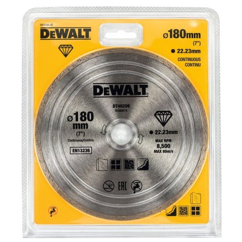 TARCZA DIAM.180MM/22.2MM DEWALT DT40206-QZ