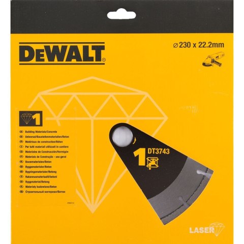 TARCZA DIAM.230X22.2MM, 2.4MM DEWALT DT3743-XJ