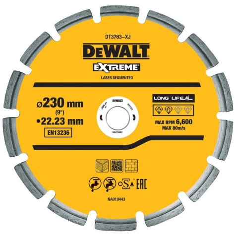 TARCZA DIAM.230X22.2MM, 2.4MM DEWALT DT3763-XJ