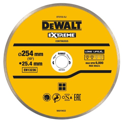 TARCZA DIAM.250MM, DO PŁYTEK CERAM.NA MOKRO DEWALT DT3733-XJ