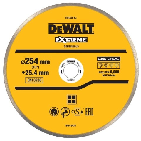 TARCZA DIAM.250MM, DO PORCELANY I KAMIENIA DEWALT DT3734-XJ
