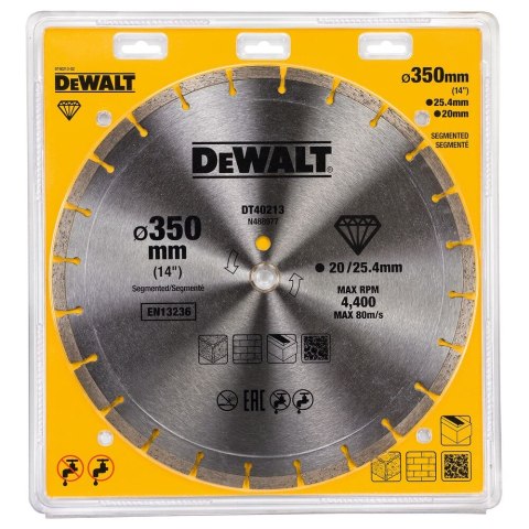 TARCZA DIAM. 350MM/25.4MM DEWALT DT40213-QZ
