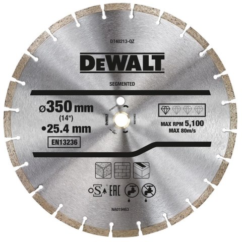 TARCZA DIAM. 350MM/25.4MM DEWALT DT40213-QZ