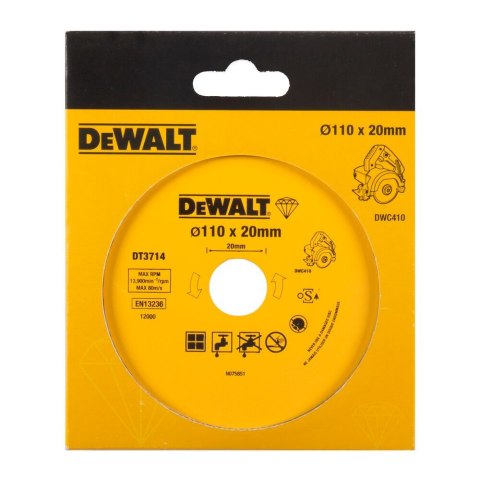 TARCZA DIAM. DO CIĘCIA PŁYTEK 110X20MM DEWALT DT3714-QZ