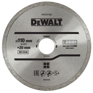 TARCZA DIAM. DO CIĘCIA PŁYTEK 110X20MM DEWALT DT3714-QZ