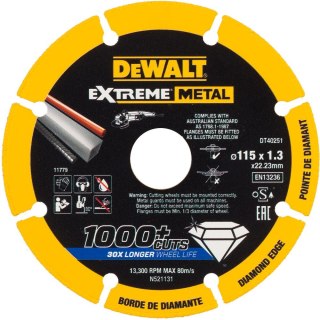 TARCZA DIAM.EXTREME METAL 115X22.23X1.3MM DEWALT DT40251-QZ